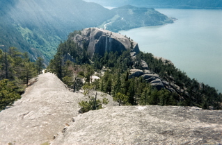 View from centre peak Stawamus Chief Trail 1998-05.